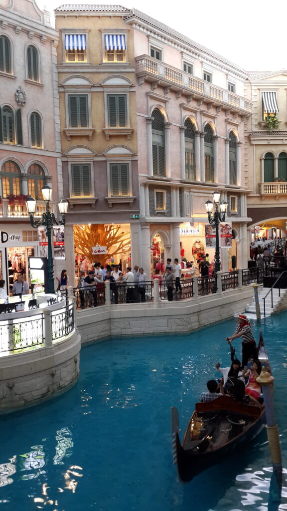 Gondola at the Venetian Macau casino 