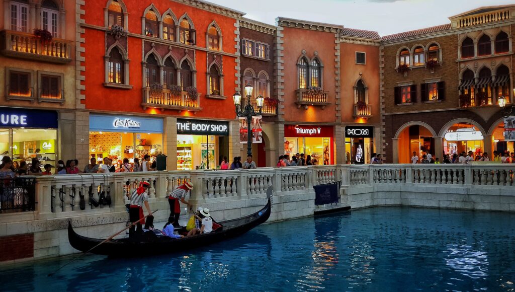Venetian Macau casino and the gondola