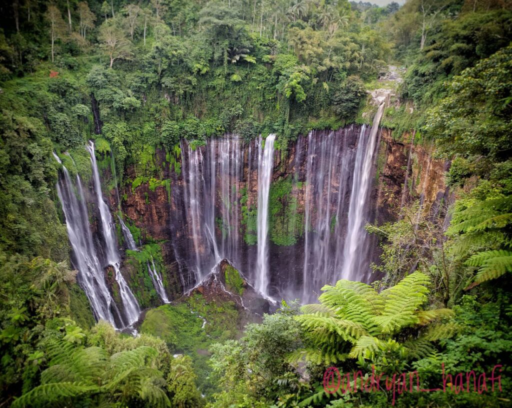The majestic waterfall of Tumpak Sewu Indonesia