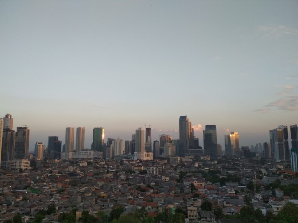 the concrete jungle of jakarta, the capital of indonesia