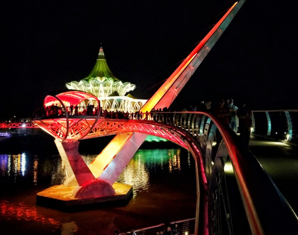 Kuching Bridge Waterfront Malaysia