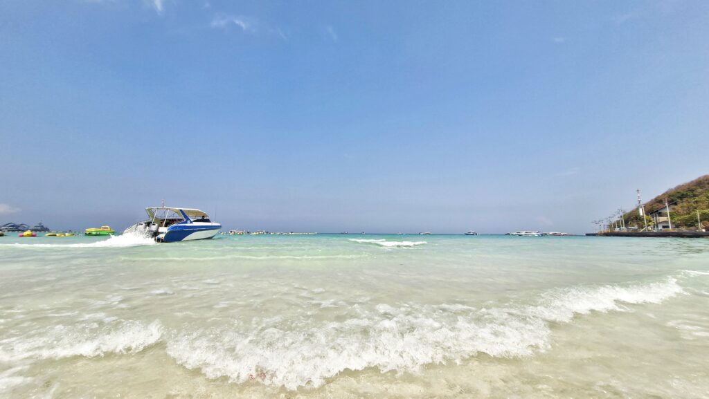 Crystal clear water at Tawaen Beach Koh Larn near Pattaya Thailand