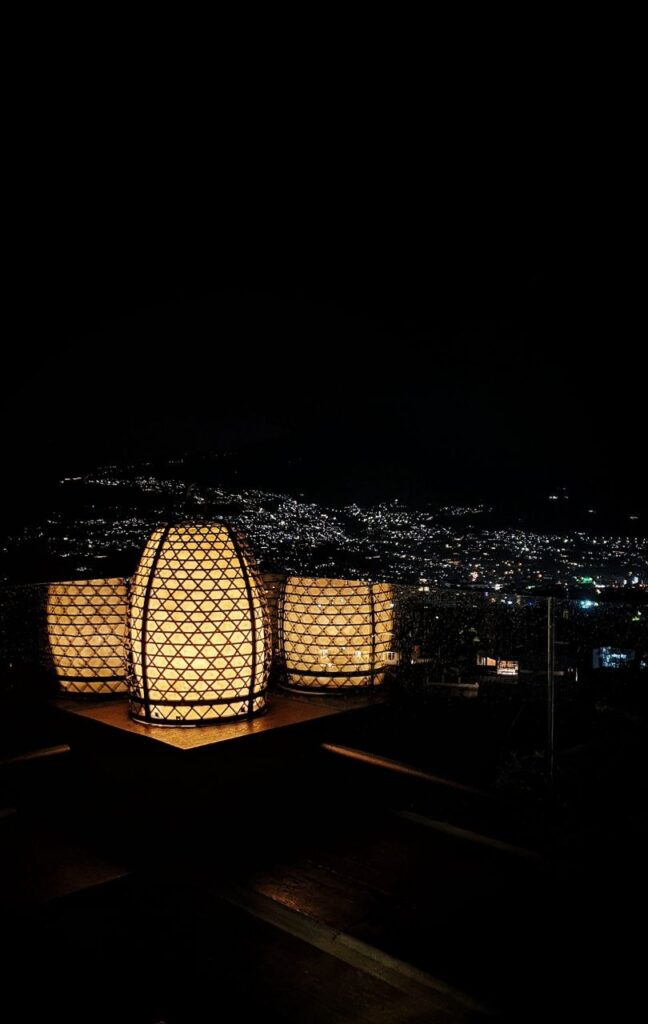 Fifteen Celsius cafe with mountain view in Batu Malang East Java