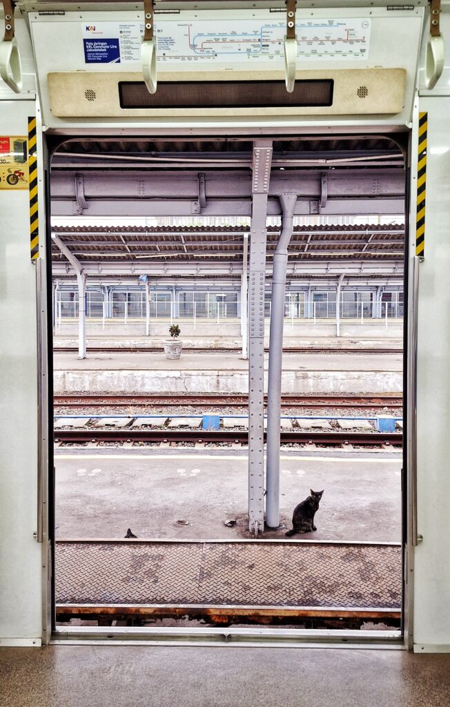 Jakarta public transport KRL train platform