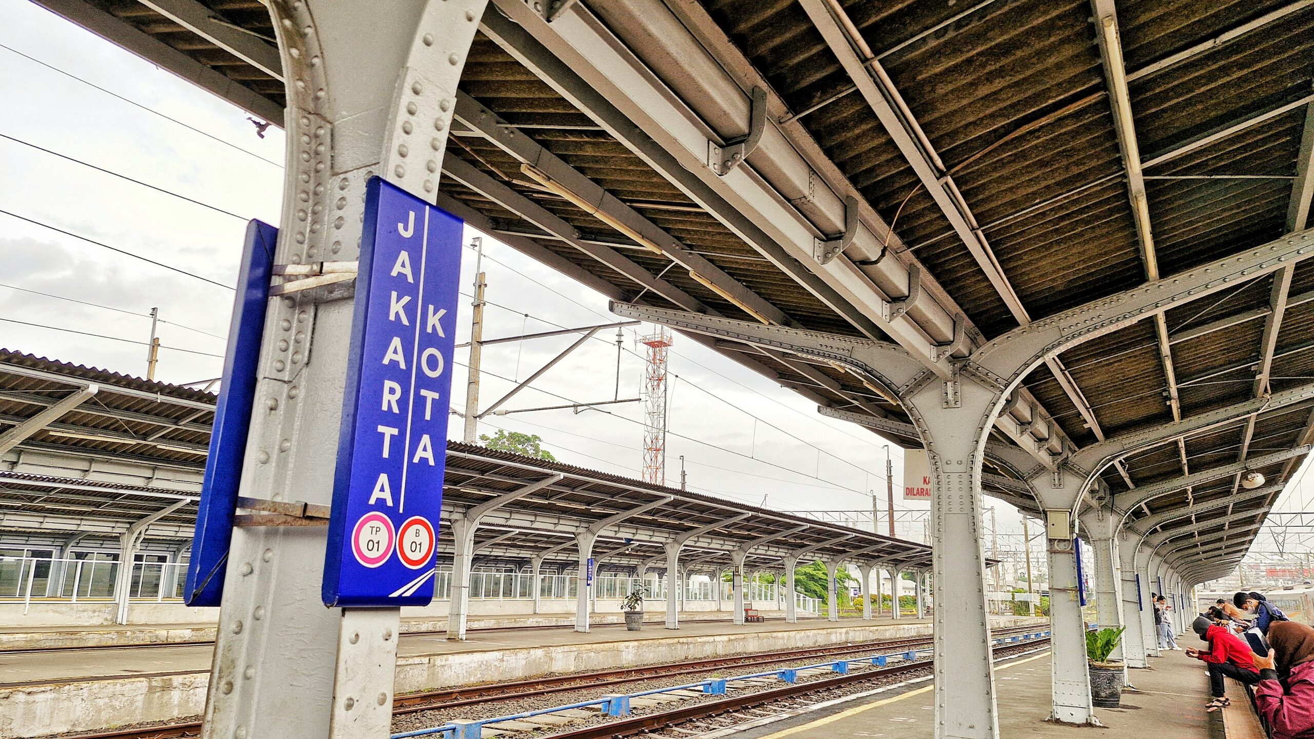 Jakarta public transport KRL train platform