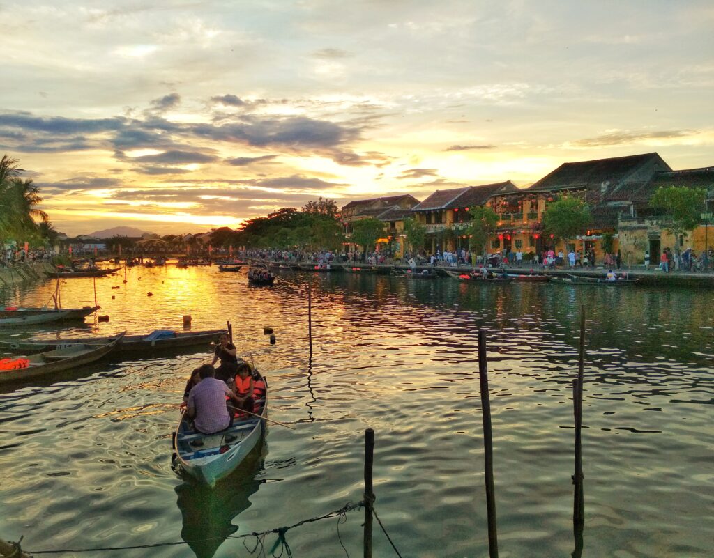 Street view of Hoi An Ancient Town UNESCO heritage site