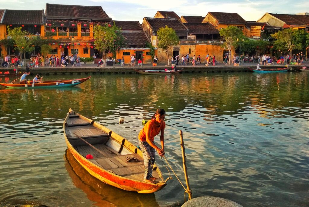 Traditional architecture in Hoi An Old Town Vietnam