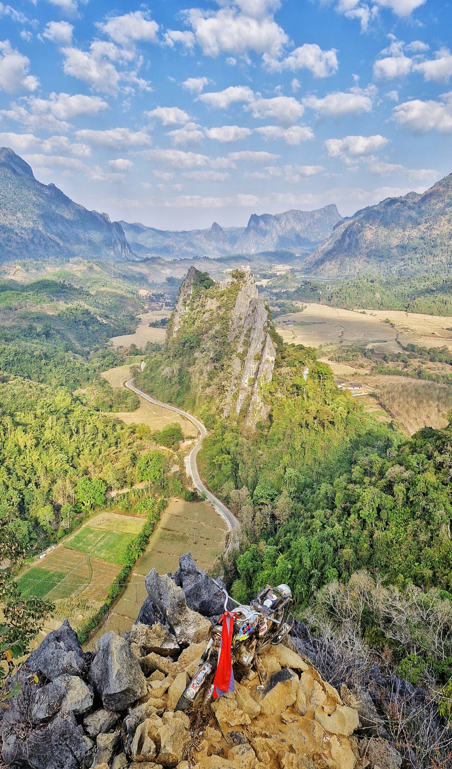 famous motorbike viewpoint at Nam Xay Vang Vieng Laos