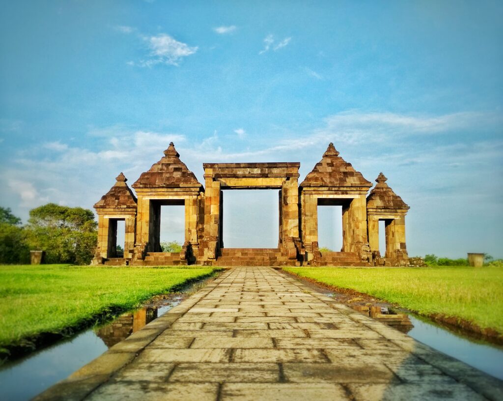 Ancient gates of Ratu Boko archaeological site