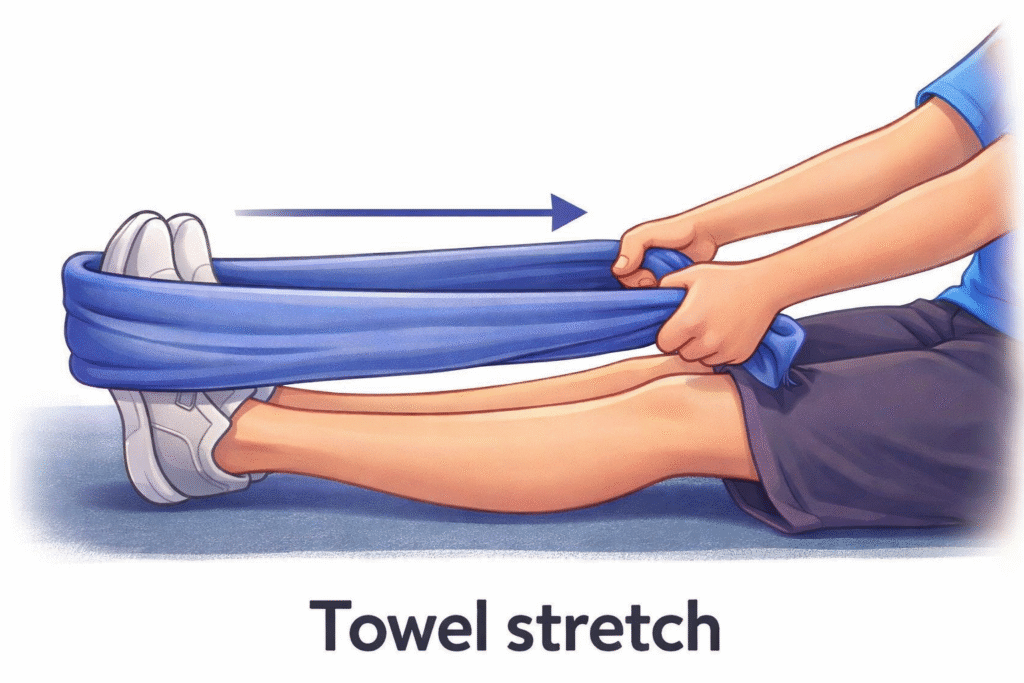 towel stretch plantar fasciitis