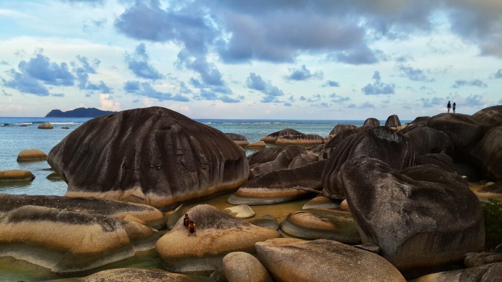 Large coastal granite boulders in Natuna, a hidden gem in Indonesia