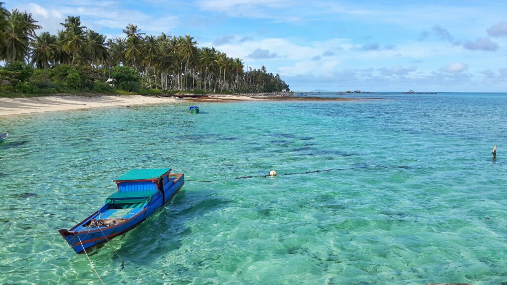 crystal-clear beach in Natuna Islands Indonesia