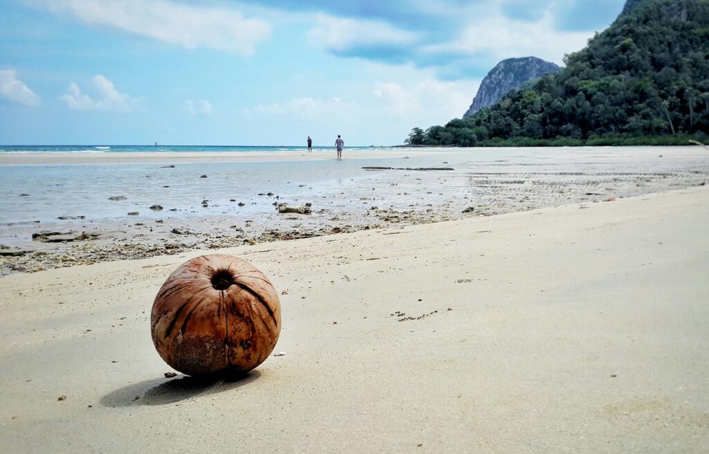 untouched beach in Natuna Indonesia with soft white sand